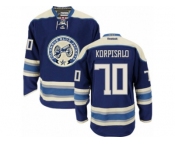 Men's Reebok Columbus Blue Jackets #70 Joonas Korpisalo Authentic Navy Blue Third NHL Jersey