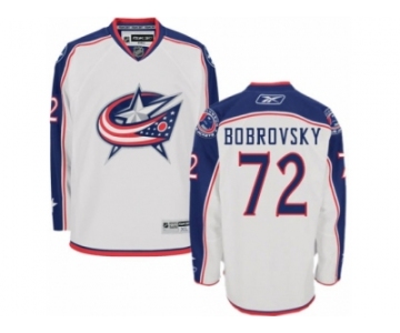 Men's Reebok Columbus Blue Jackets #72 Sergei Bobrovsky Premier White Away NHL Jersey