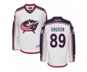 Men's Reebok Columbus Blue Jackets #89 Sam Gagner Authentic White Away NHL Jersey