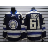 nhl columbus blue jackets #61 nash blue(stripe)