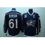 nhl columbus blue jackets#61 nash blue