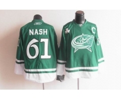 nhl jerseys columbus blue jackets #61 nash green