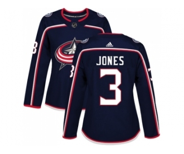 Women Adidas Columbus Blue Jackets #3 Seth Jones Navy Blue Home Authentic Stitched NHL Jersey