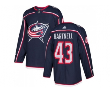 Youth Adidas Columbus Blue Jackets #43 Scott Hartnell Navy Blue Home Authentic Stitched NHL Jersey