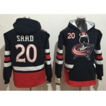 Columbus Blue Jackets #20 Brandon Saad Navy Blue Name & Number Pullover NHL Hoodie