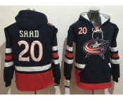 Columbus Blue Jackets #20 Brandon Saad Navy Blue Name & Number Pullover NHL Hoodie