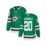 Adidas Dallas Stars #20 Dino Ciccarelli Green Home Authentic Stitched NHL Jersey