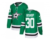 Adidas Dallas Stars #30 Ben Bishop Green Home Authentic Stitched NHL Jerse