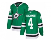 Adidas Dallas Stars #4 Miro Heiskanen Green Home Authentic Stitched NHL Jersey