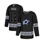 Dallas Stars #12 Radek Faksa Black Team Logos Fashion Jersey