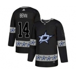 Dallas Stars #14 Jamie Benn Black Team Logos Fashion Jersey