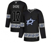 Dallas Stars #17 Devin Shore Black Team Logos Fashion Jersey