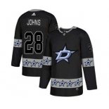 Dallas Stars #28 Stephen Johns Black Team Logos Fashion Jersey