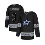 Dallas Stars #3 John Klingberg Black Team Logos Fashion Jersey