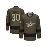 Dallas Stars #30 Jon Casey Green Salute to Service Stitched NHL Jersey