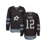 Men Adidas Dallas Stars #12 Radek Faksa Black 1917-2017 100th Anniversary Stitched NHL Jersey