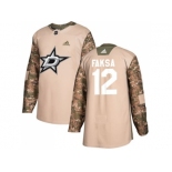 Men Adidas Dallas Stars #12 Radek Faksa Camo Authentic 2017 Veterans Day Stitched NHL Jersey