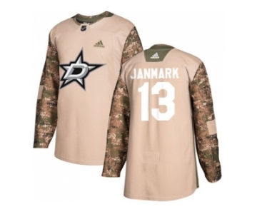 Men Adidas Dallas Stars #13 Mattias Janmark Camo Authentic 2017 Veterans Day Stitched NHL Jersey