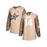 Men Adidas Dallas Stars #14 Jamie Benn Camo Authentic 2017 Veterans Day Stitched NHL Jersey