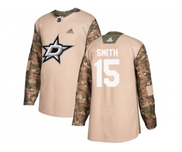 Men Adidas Dallas Stars #15 Bobby Smith Camo Authentic 2017 Veterans Day Stitched NHL Jersey