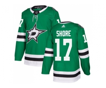 Men Adidas Dallas Stars #17 Devin Shore Green Home Authentic Stitched NHL Jersey