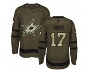 Men Adidas Dallas Stars #17 Devin Shore Green Salute to Service Stitched NHL Jersey