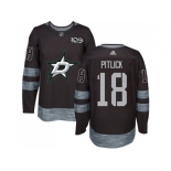 Men Adidas Dallas Stars #18 Tyler Pitlick Black 1917-2017 100th Anniversary Stitched NHL Jersey