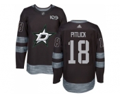 Men Adidas Dallas Stars #18 Tyler Pitlick Black 1917-2017 100th Anniversary Stitched NHL Jersey