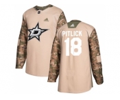 Men Adidas Dallas Stars #18 Tyler Pitlick Camo Authentic 2017 Veterans Day Stitched NHL Jersey