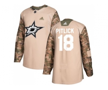 Men Adidas Dallas Stars #18 Tyler Pitlick Camo Authentic 2017 Veterans Day Stitched NHL Jersey