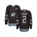 Men Adidas Dallas Stars #2 Dan Hamhuis Black 1917-2017 100th Anniversary Stitched NHL Jersey