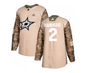 Men Adidas Dallas Stars #2 Dan Hamhuis Camo Authentic 2017 Veterans Day Stitched NHL Jersey