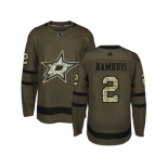 Men Adidas Dallas Stars #2 Dan Hamhuis Green Salute to Service Stitched NHL Jersey