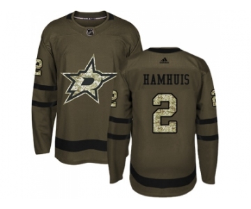 Men Adidas Dallas Stars #2 Dan Hamhuis Green Salute to Service Stitched NHL Jersey