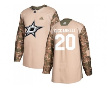 Men Adidas Dallas Stars #20 Dino Ciccarelli Camo Authentic 2017 Veterans Day Stitched NHL Jersey