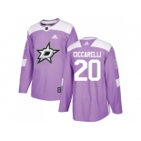 Men Adidas Dallas Stars #20 Dino Ciccarelli Purple Authentic Fights Cancer Stitched NHL Jersey