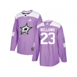 Men Adidas Dallas Stars #23 Brian Bellows Purple Authentic Fights Cancer Stitched NHL Jersey