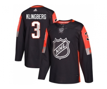 Men Adidas Dallas Stars #3 John Klingberg Black 2018 All-Star Central Division Authentic Stitched NHL Jersey