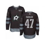 Men Adidas Dallas Stars #47 Alexander Radulov Black 1917-2017 100th Anniversary Stitched NHL Jersey