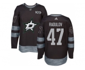 Men Adidas Dallas Stars #47 Alexander Radulov Black 1917-2017 100th Anniversary Stitched NHL Jersey