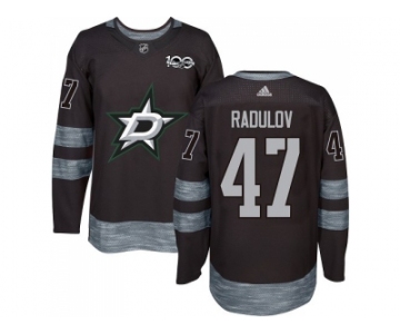 Men Adidas Dallas Stars #47 Alexander Radulov Black 1917-2017 100th Anniversary Stitched NHL Jersey