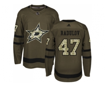 Men Adidas Dallas Stars #47 Alexander Radulov Green Salute to Service Stitched NHL Jersey