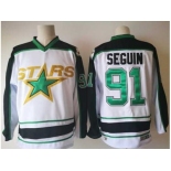 Men Dallas Stars #91 Tyler Seguin White Road Authentic Stitched NHL Jersey