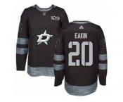 Men's Adidas Dallas Stars #20 Cody Eakin Authentic Black 1917-2017 100th Anniversary NHL Jersey