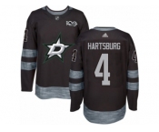 Men's Adidas Dallas Stars #4 Craig Hartsburg Authentic Black 1917-2017 100th Anniversary NHL Jersey