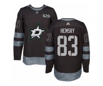 Men's Adidas Dallas Stars #83 Ales Hemsky Authentic Black 1917-2017 100th Anniversary NHL Jersey