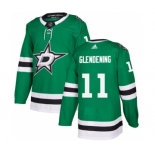 Men's Dallas Stars #11 Luke Glendening Green Stitched Jersey