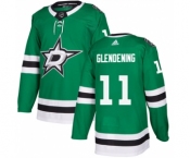 Men's Dallas Stars #11 Luke Glendening Green Stitched Jersey