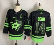 Men's Dallas Stars #14 Jamie Benn Authentic Black 2020 New Hockey Jersey