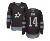 Men's Dallas Stars #14 Jamie Benn Black 1917-2017 100th Anniversary Stitched NHL Jersey